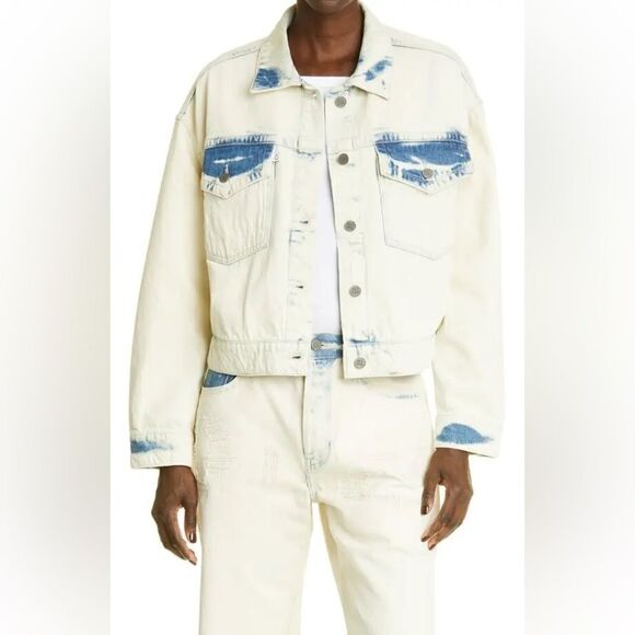 Oak & Acorn Everyday Dip Dye Denim Trucker Jacket Dipped Indigo Small NEW $390 - Picture 6 of 8